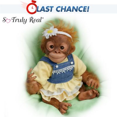 monkey doll with red lips