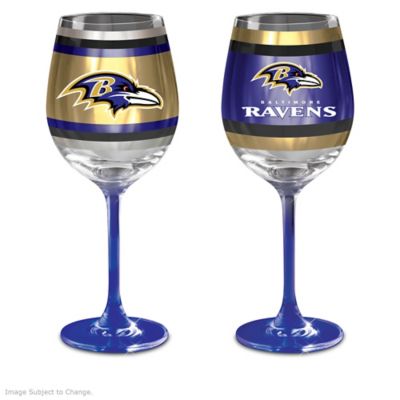 NFL Baltimore Ravens Wine Glass Collection: Set Of Two ...